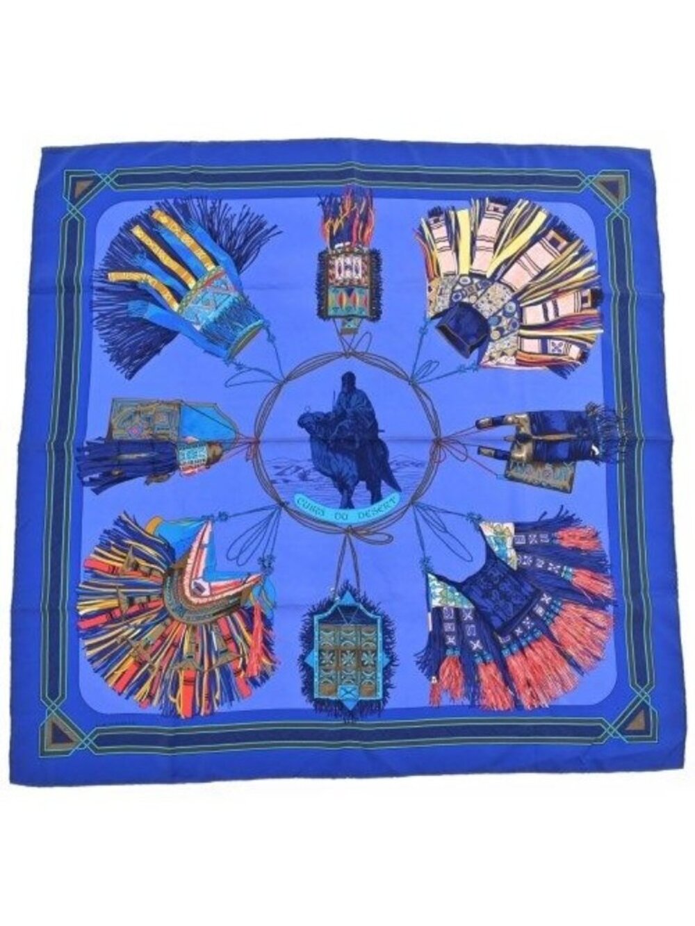 Hermes Bandana Scarf Blue